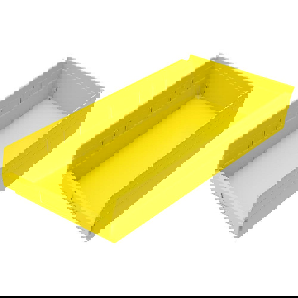 Plastic Hopper Shelf Bin: Yellow